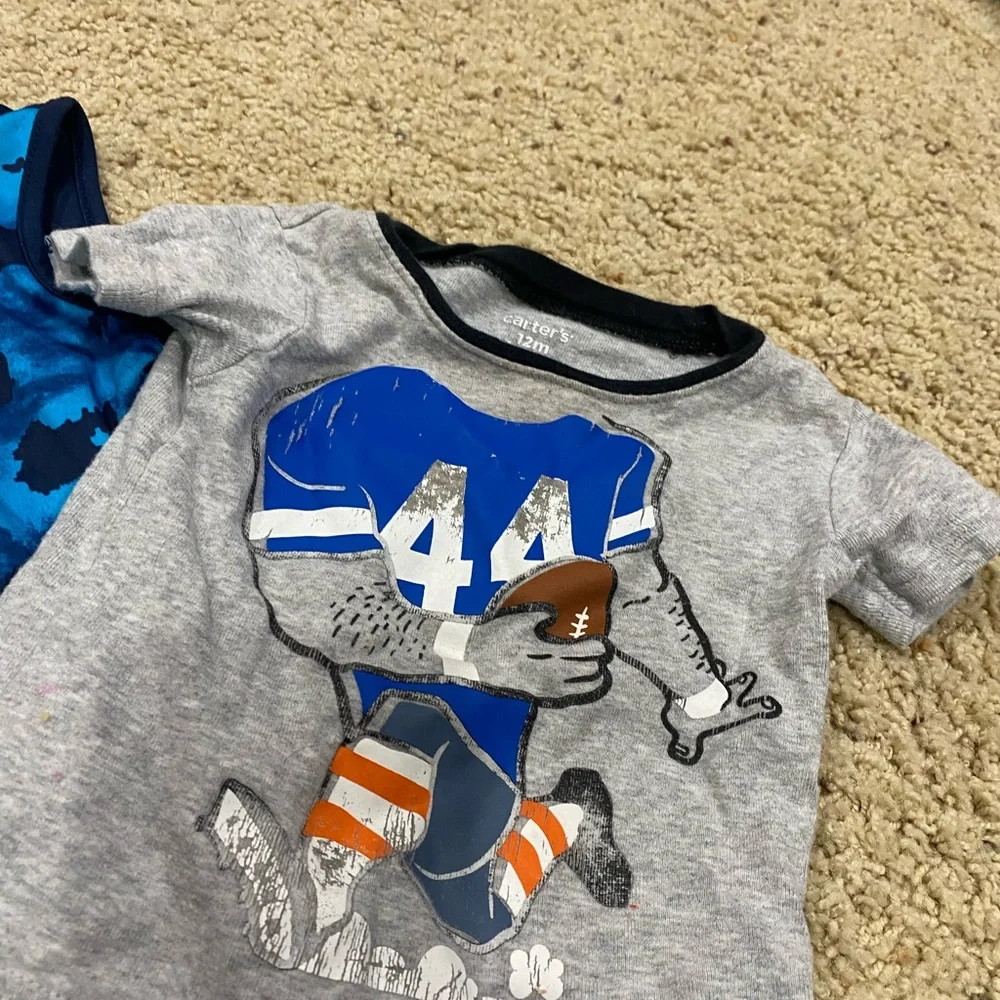 Set of Boys' Graphic and Striped T-Shirts-#100 - Picture 5 of 7